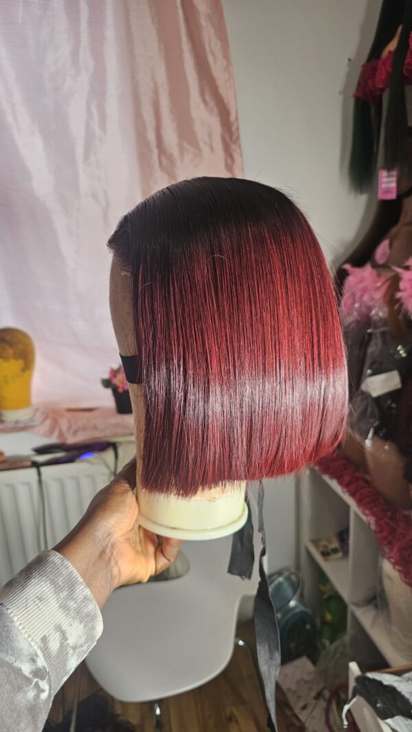 2 10” Two-Tone Bone Straight Wig | 5x5 Closure